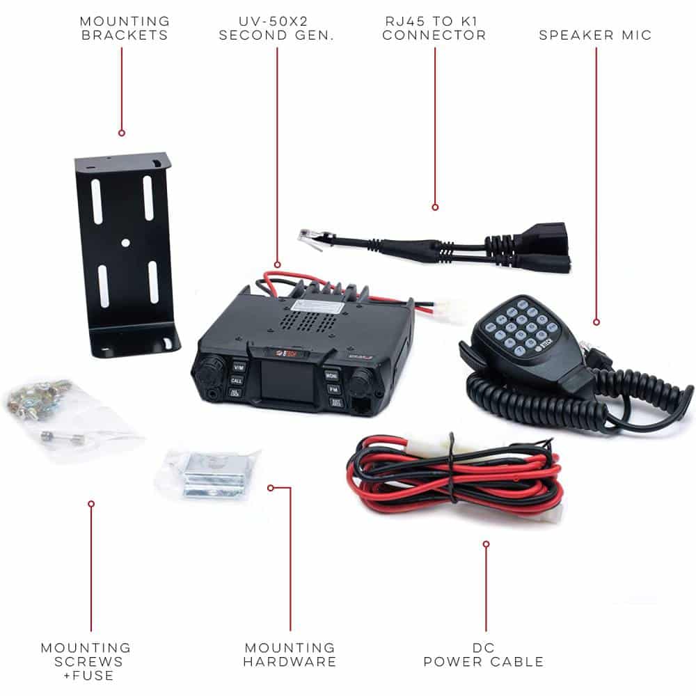 BTECH UV-50X2 (Second Generation) Dual Band 50W Mobile Radio
