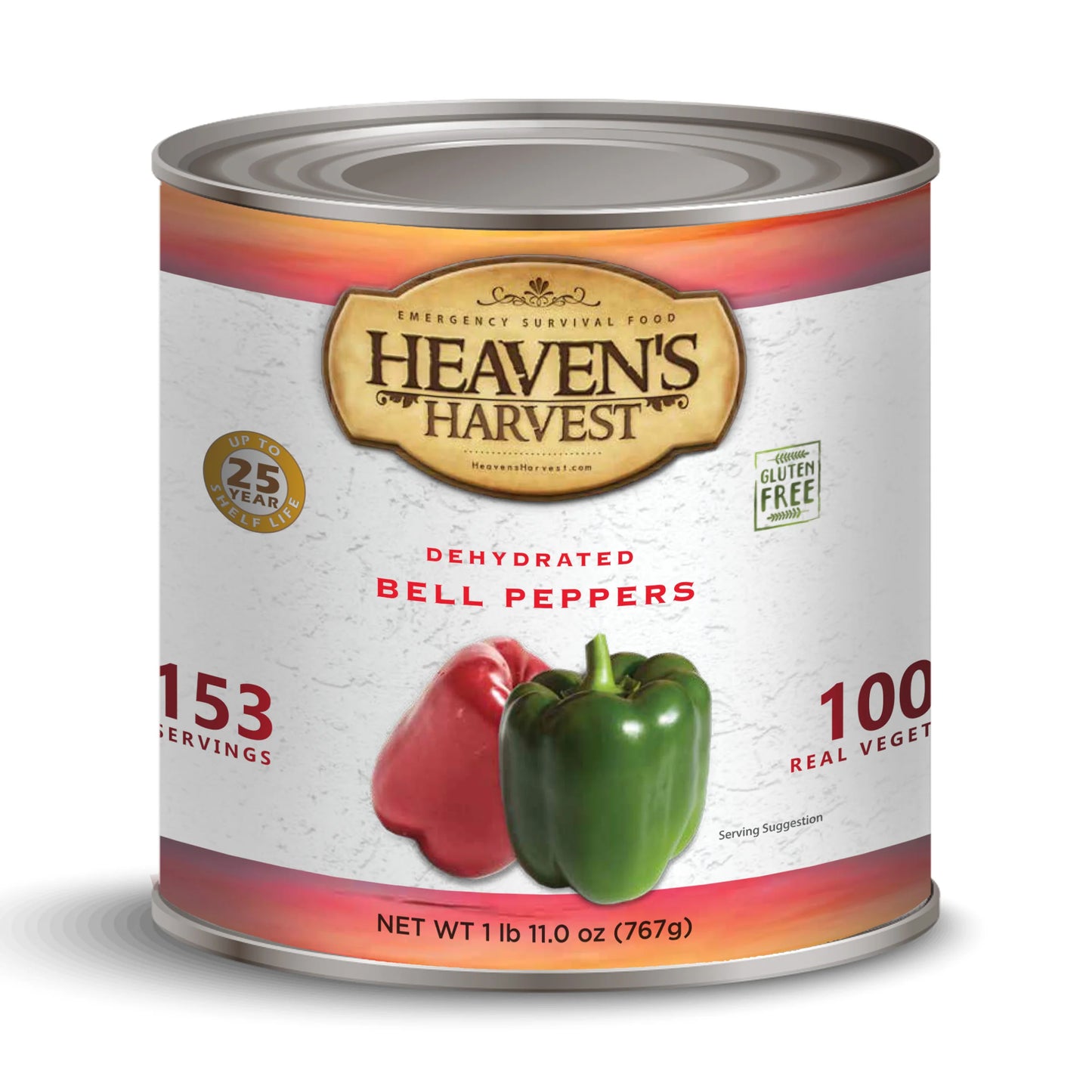 Dehydrated Red and Green Bell Peppers, #10 Can
