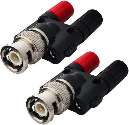 Split Post Adapter (Cobra Head), BNC Male, 2 pack