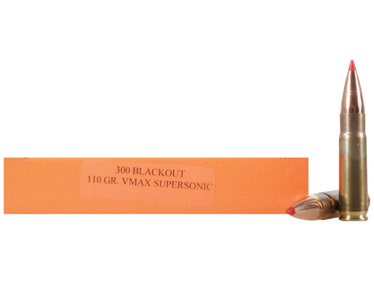HSM 300 AAC Blackout Ammo 110 Grain Hornady V-Max Polymer Tip