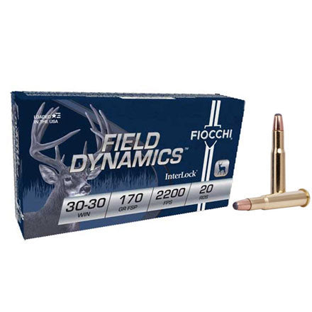 Fiocchi Field Dynamics .30‑30 Winchester Ammo 170 Grain Flat Soft Point - 3030C
