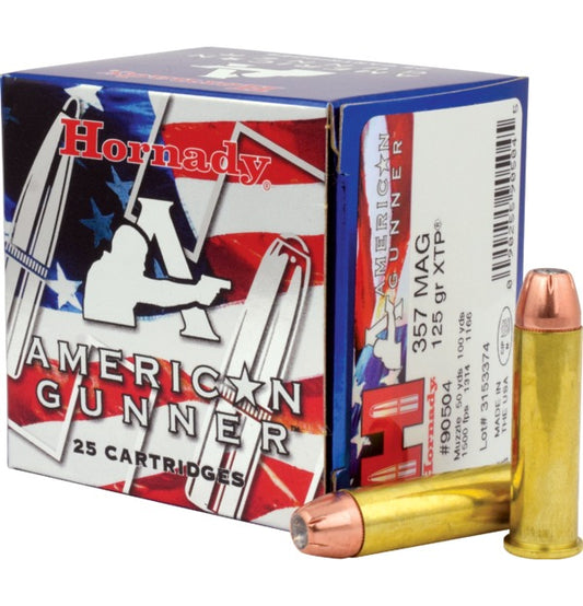 Hornady American Gunner 357 Magnum Ammo 125 Grain XTP Jacketed Hollow Point - 90504