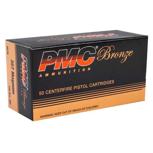 PMC Bronze 357 Magnum Ammo 158 Grain Jacketed Soft Point - 357A