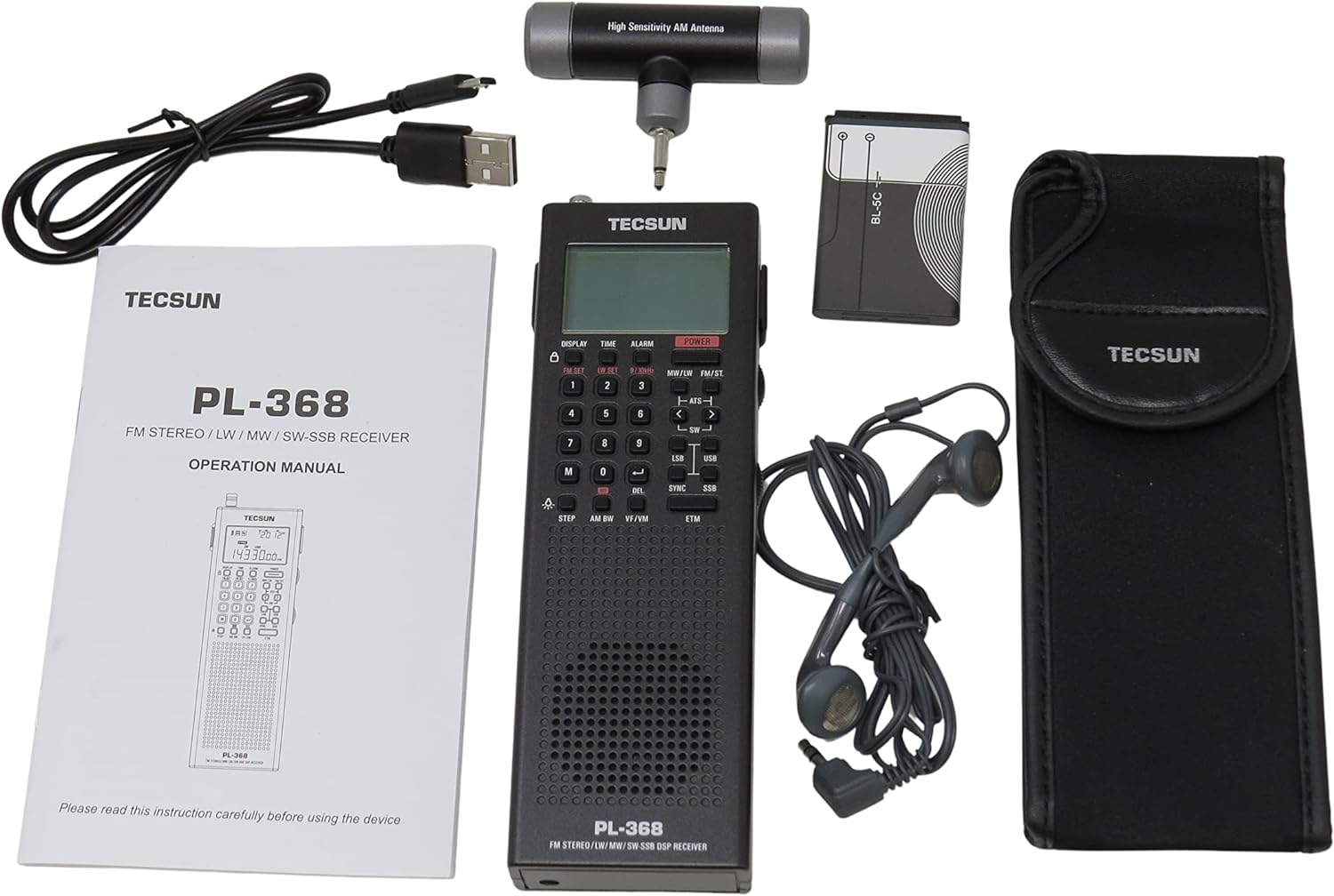 Tecsun PL-368 Portable Radio FM Stereo SSB DSP ETM ATS FM MW Shortwave