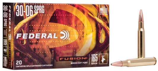 Federal Fusion 30-06 Springfield Ammo 165 Grain Bonded Soft Point - F3006FS2