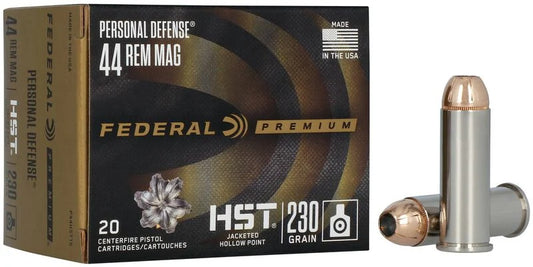 Federal Personal Defense 44 Remington Magnum 230 Grain HST Jacketed Hollow Point - P44HST1S