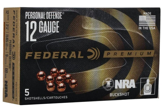 Federal Personal Defense Shotshell with FLITECONTROL Wad, 12 Gauge, 00 Buck Shot, 2-3/4 in, 1145 fps