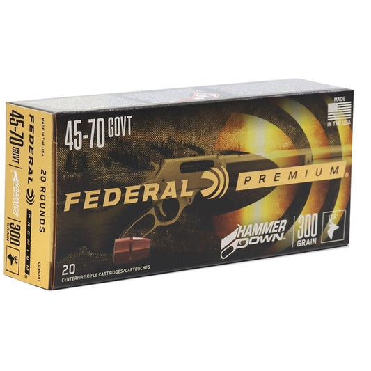 Federal Premium Hammer Down 45-70 Government Ammo 300 Grain Bonded Soft Point - LG45701