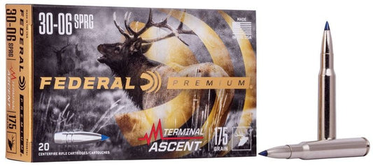 Federal Premium 30-06 Springfield Ammo 175 Grain Terminal Ascent - P3006TA1