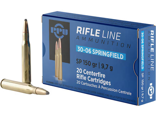 PPU 30-06 Springfield Ammo 150 Grain Soft Point - PP30061