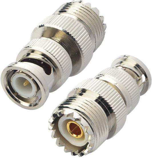 UHF Female to BNC Male Adapter 2 Pack