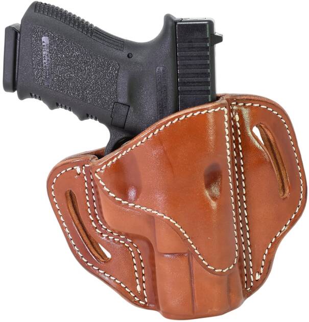 1791 Gunleather BH2.1 OWB Classic Brown Leather Belt Slide Compatible w/Glock 17/S&W M&P Shield/Springfield XD Right Hand