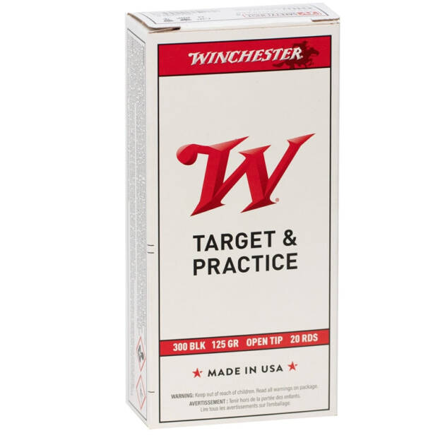 Winchester USA Target 300 AAC Blackout Ammo 125 Grain Open Tip - USA300BLK