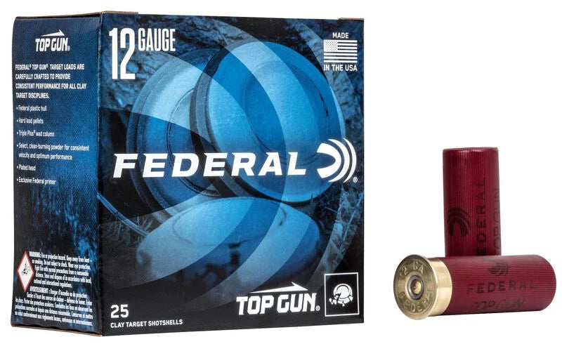 Federal Top Gun 12 Gauge Ammo 2-3/4" 1 oz #7.5 Shot 25 Round Case - TG121 7.5