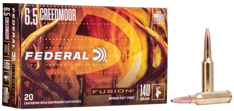 Federal Fusion 6.5 Creedmoor Ammo 140 Grain Soft Point - F65CRDFS1