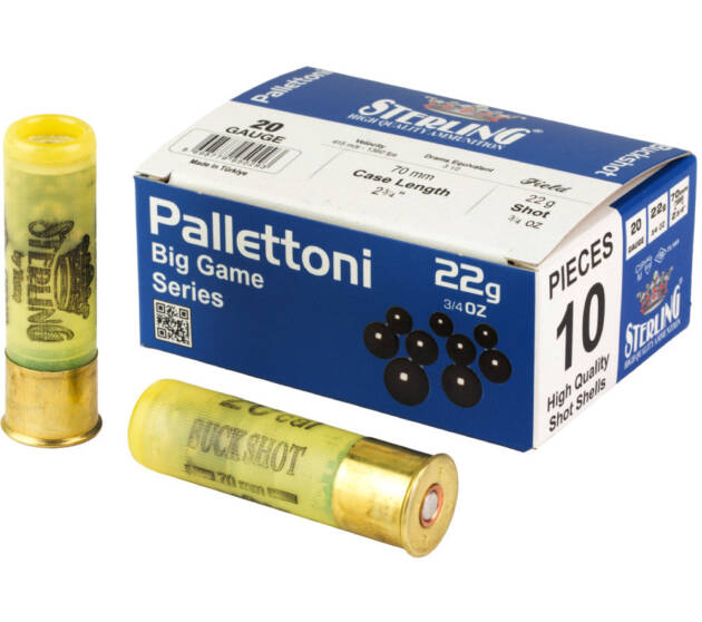 Sterling 20 Gauge Ammunition STRLG20BUCK 2-3/4" 3/4oz #1 Buckshot 10 Rounds