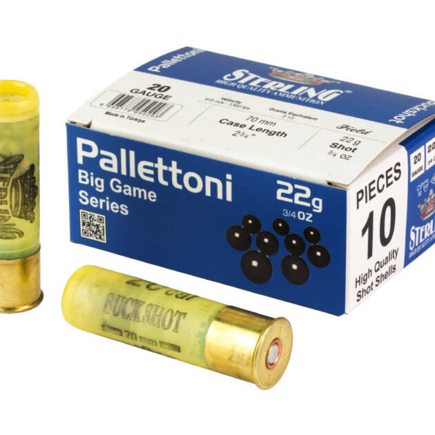 Sterling 20 Gauge Ammunition STRLG20BUCK 2-3/4" 3/4oz #1 Buckshot 10 Rounds