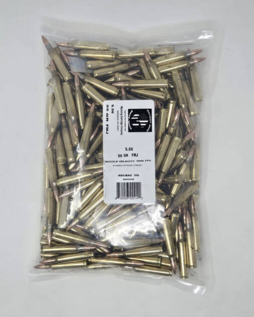 Patriot Ammo 5.56 55 Grain FMJ BULK 200 Rounds - PA556FMJBAG200