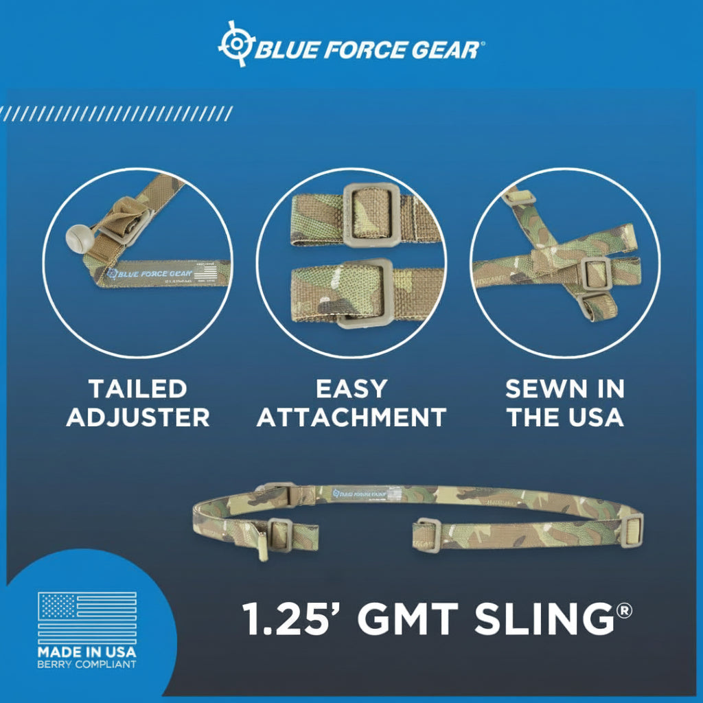 Blue Force Gear GMT Multicam Adjustable 2 Point Cordura Sling - Image 2