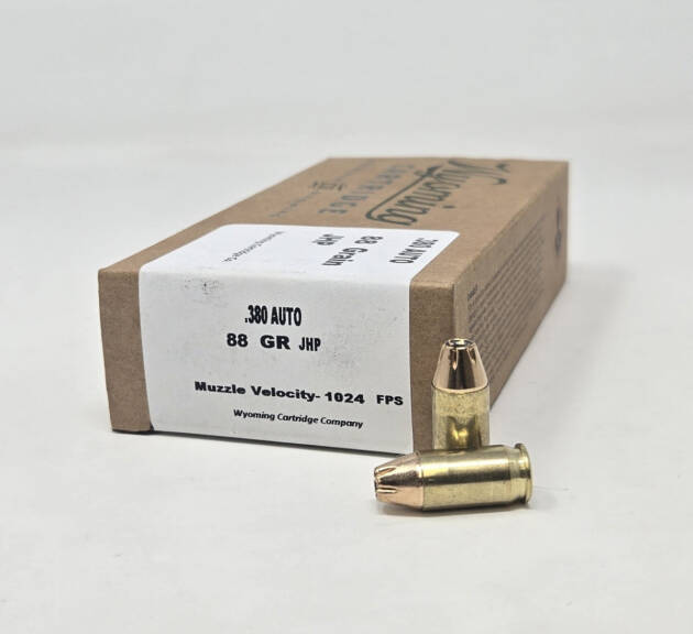Wyoming Cartridge Company .380 88 Grain JHP 50 Rounds - WCC380JHP