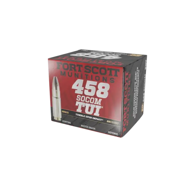 Fort Scott Munitions 458 SOCOM TUI - 300GR Solid Copper Ammo