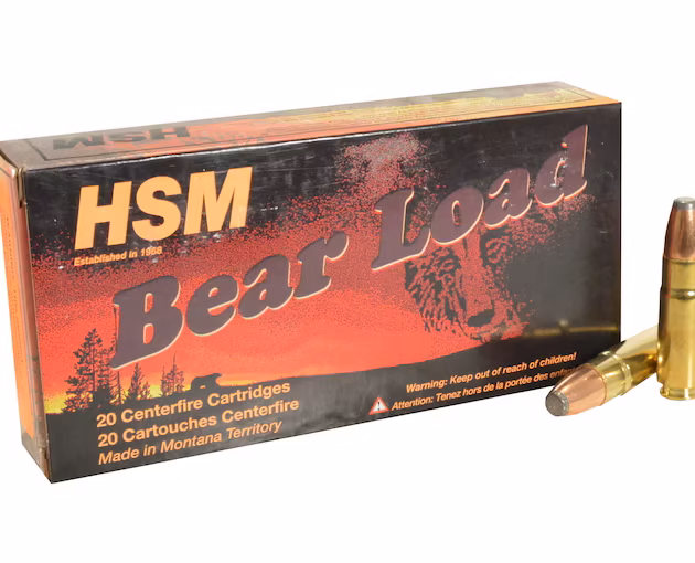 HSM Bear 458 SOCOM Ammo 350 Grain Jacketed Flat Nose Box of 20
