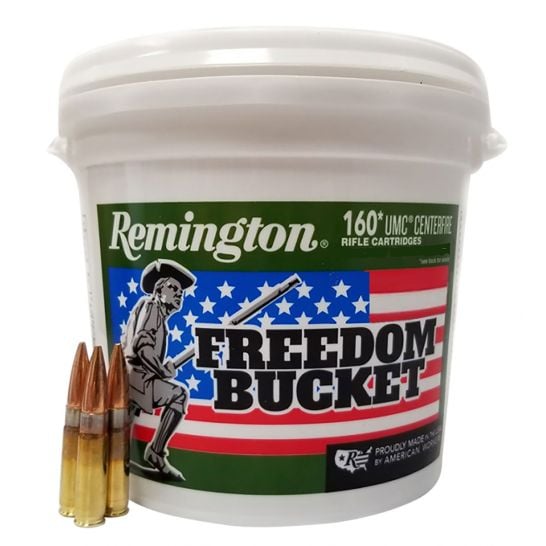 Remington UMC Freedom Bucket 150 gr FMJ 300 Blackout Ammunition, 160 Rounds - L300AAC2BC