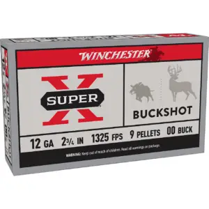 Winchester Super-X Buckshot Load 12 Gauge Shotshells - 5 Rounds