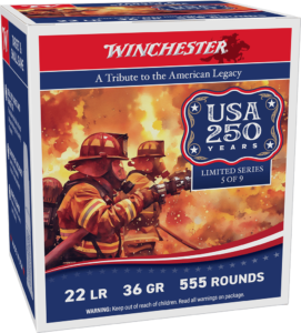 Winchester USA 250 Years .22LR 36 Grain CPHP – 555 Rounds (Box) 22LR555HP